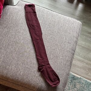 Women’s over the knee Maroon Socks NWOT
